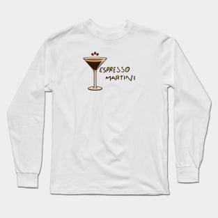 Espresso Martini Illustration Long Sleeve T-Shirt